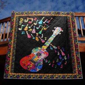 Colorful Melody Guitar Quilt Blanket Ylh5  Quilt